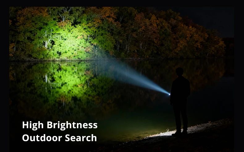 PT10 Rechargeable LED Tactical Flashlight Long Range High product detail 4