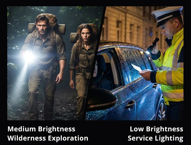 PT10 Rechargeable LED Tactical Flashlight Long Range High product detail 5