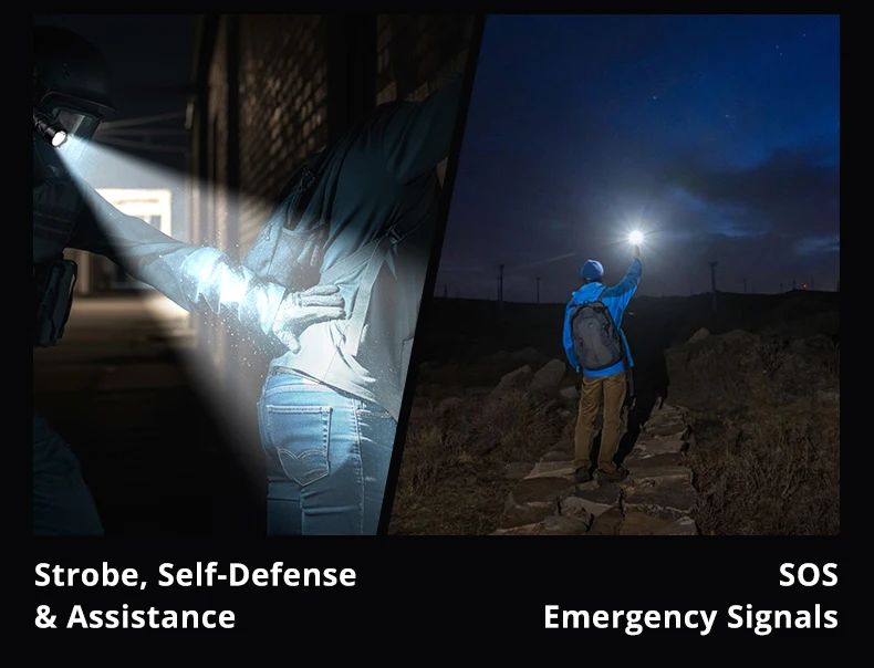 PT10 Rechargeable LED Tactical Flashlight Long Range High product detail 6