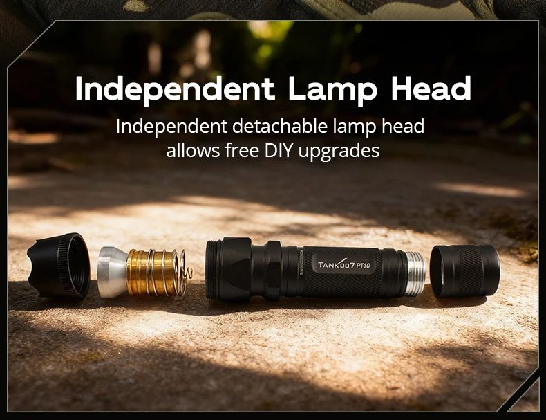 PT10 Rechargeable LED Tactical Flashlight Long Range High product detail 8