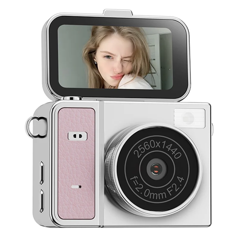 s162-1080p-mini-thumb-camera-1-47-inch-flip-screen-digital-camera-with-32gb-card-and-reader-for-vlogging-white-for-travel-and-everyday-photography-main Digital Camera main product image