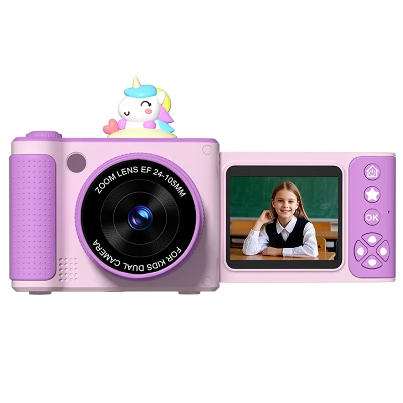 s6-2-4-inch-flip-screen-digital-camera-telescopic-lens-photography-video-ccd-with-32gb-card-card-reader-purple-for-travel-and-everyday-photography-main Digital Camera main product image