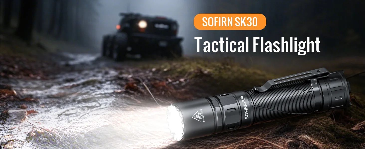 SK30 Tactical Rechargeable Flashlight with Dual Tail product detail 1