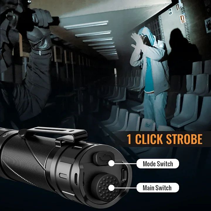 SK30 Tactical Rechargeable Flashlight with Dual Tail product detail 7