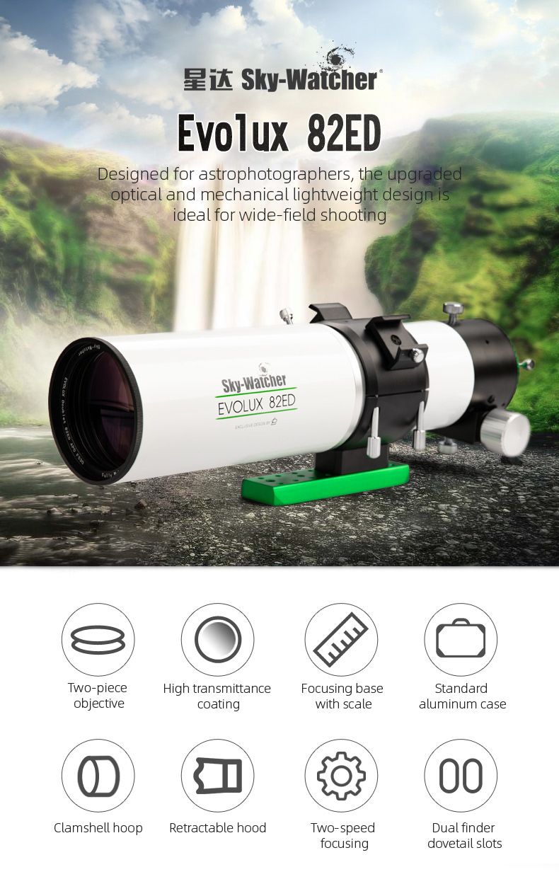 SkyWatcher Astronomical Telescope OTA 82mm ED Refractor product detail 1