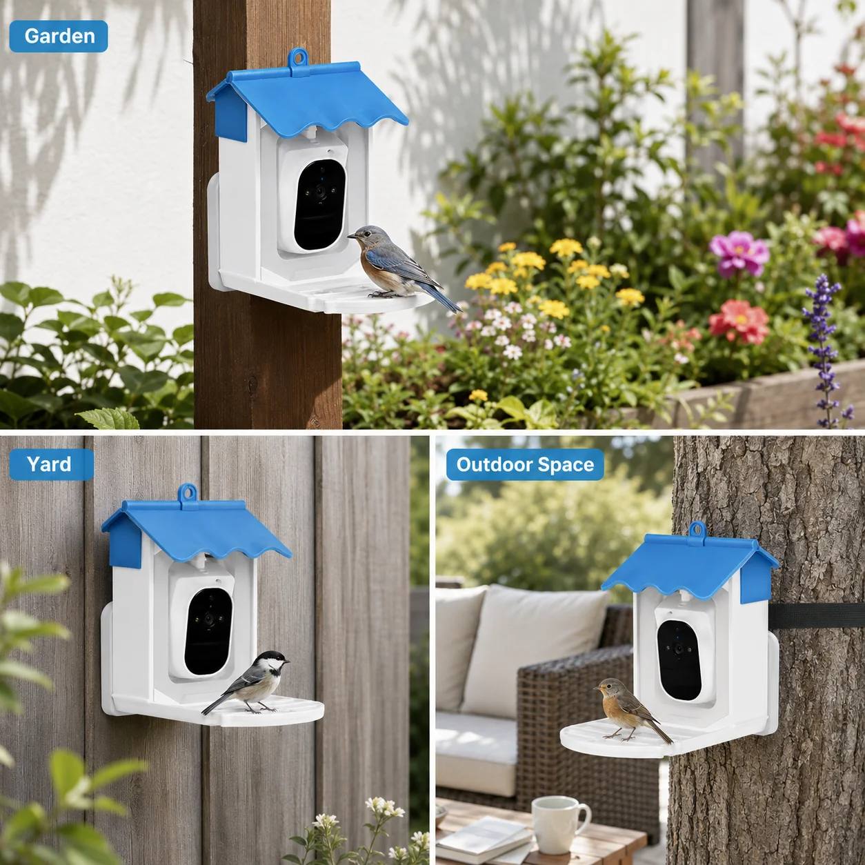 Smart Bird Feeder Camera AI Bird Recognition Solar product detail 1