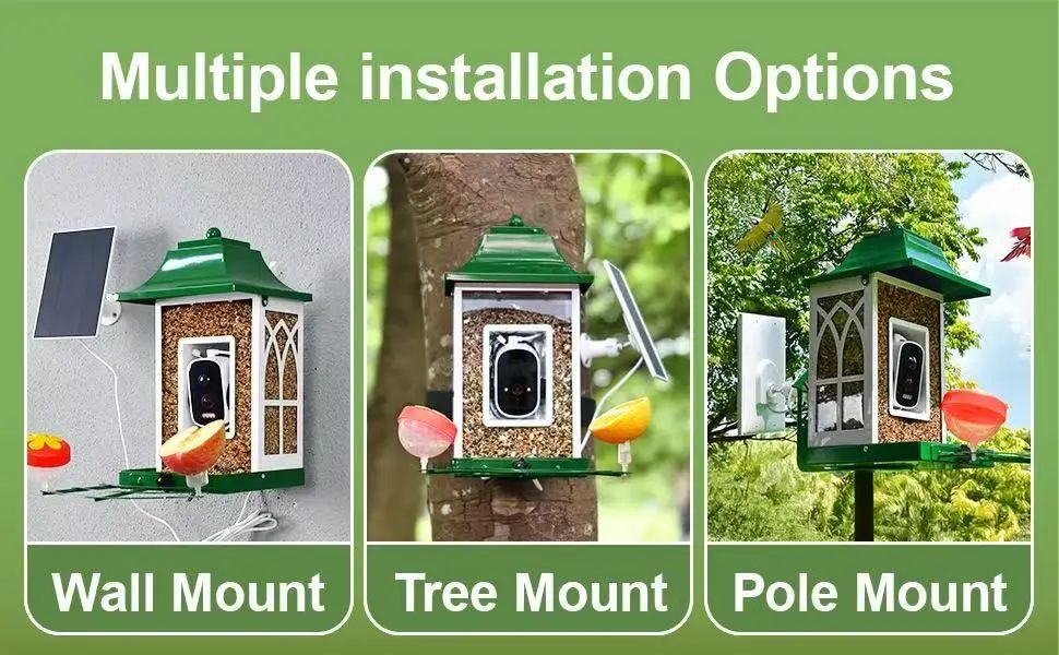 Smart Bird Feeder Camera with Solar Panel, 1080P product detail 9