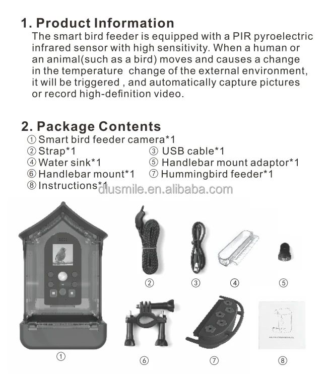 Smart Bird Feeder Camera With Solar Panel Auto product detail 4