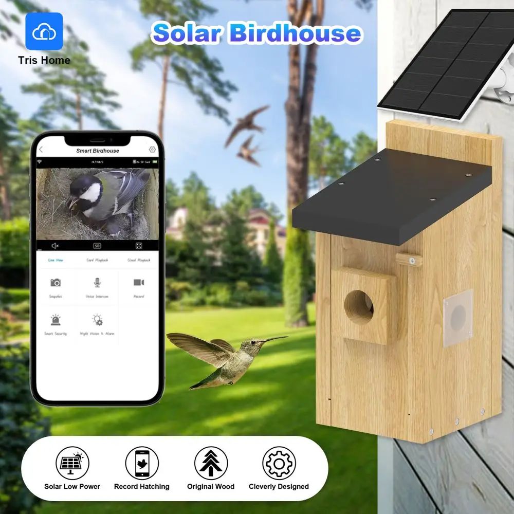 Smart Bird Feeder House Solar Low Power HD product detail 4