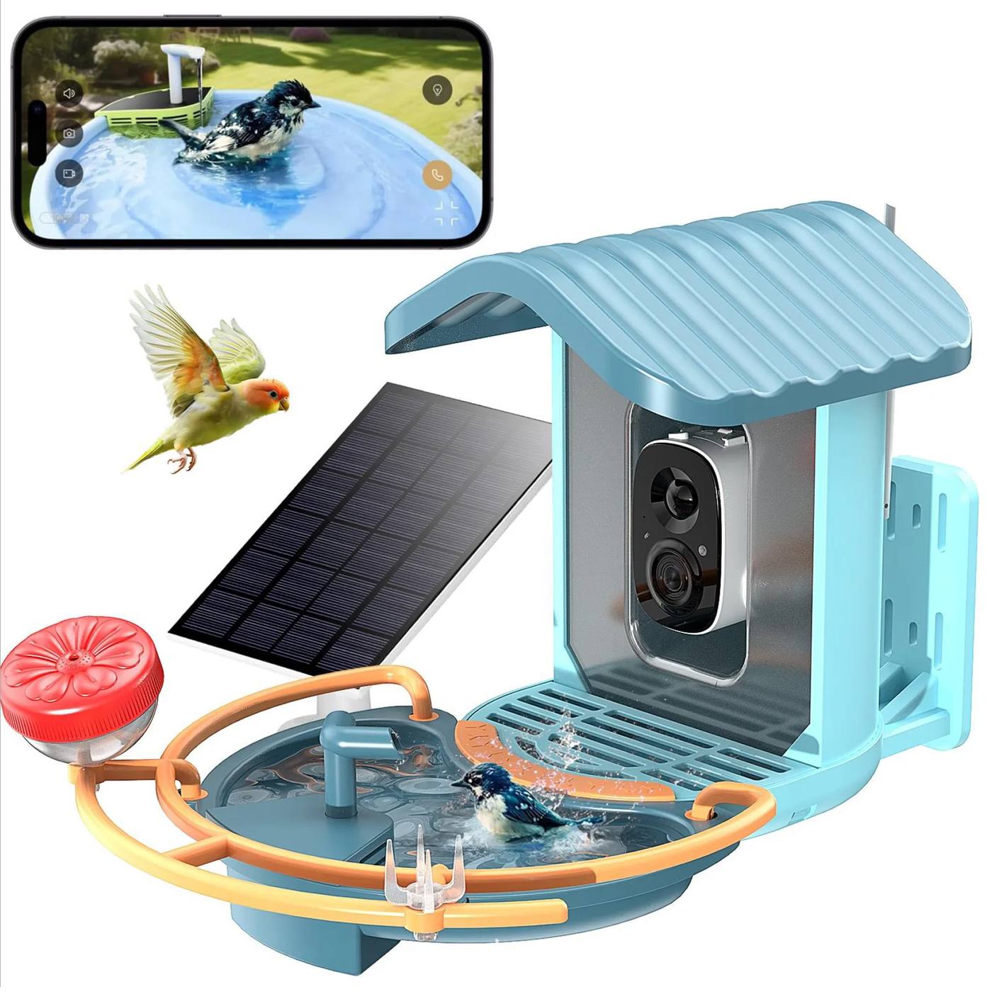 Smart Solar Powered Bird Feeder With 1080P Camera product detail 12