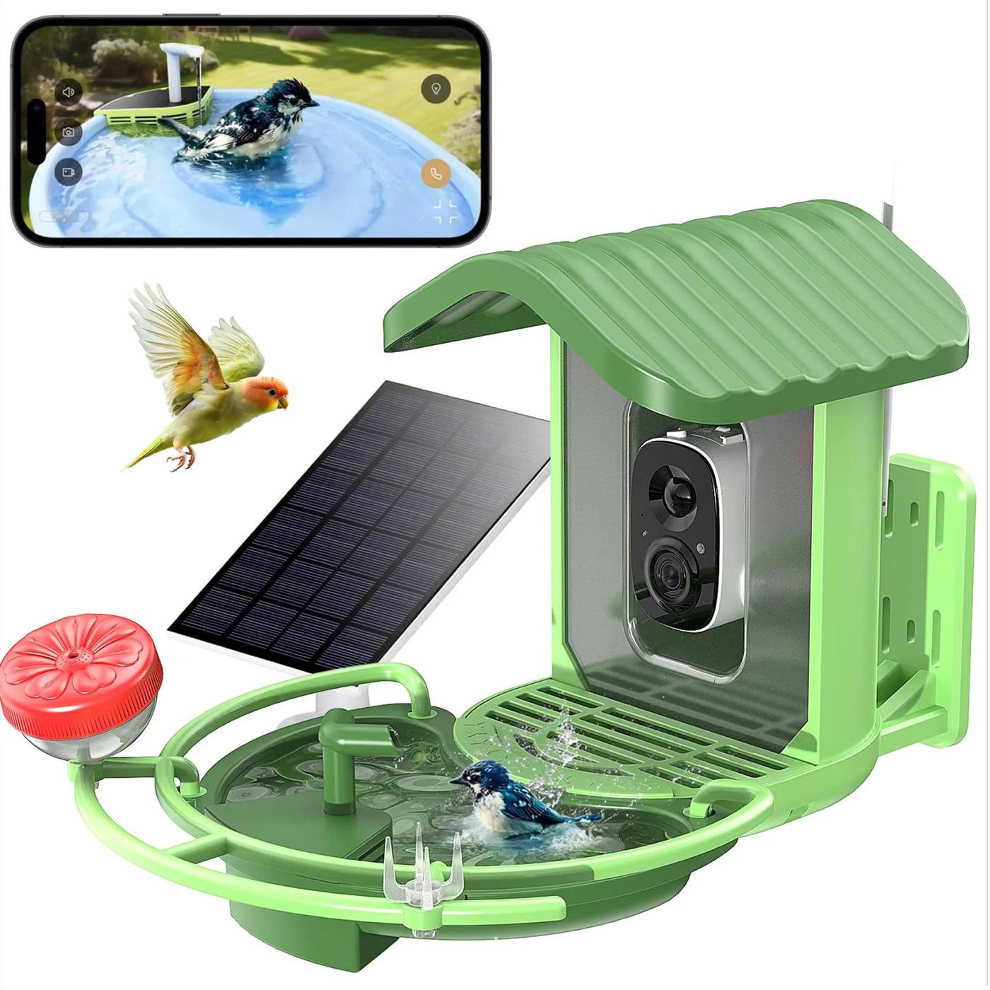 Smart Solar Powered Bird Feeder With 1080P Camera product detail 16