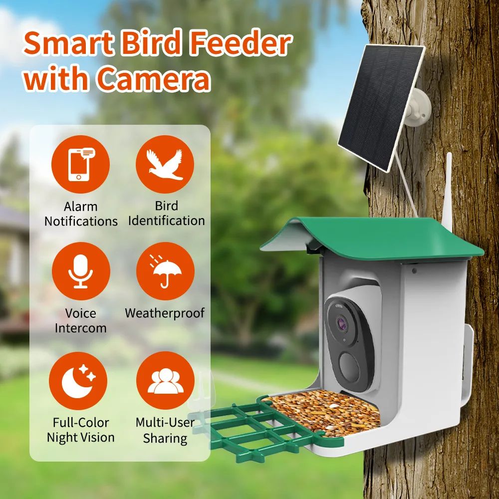 Smart Waterproof Bird Feeder Camera AI Bird Recognition product detail 2