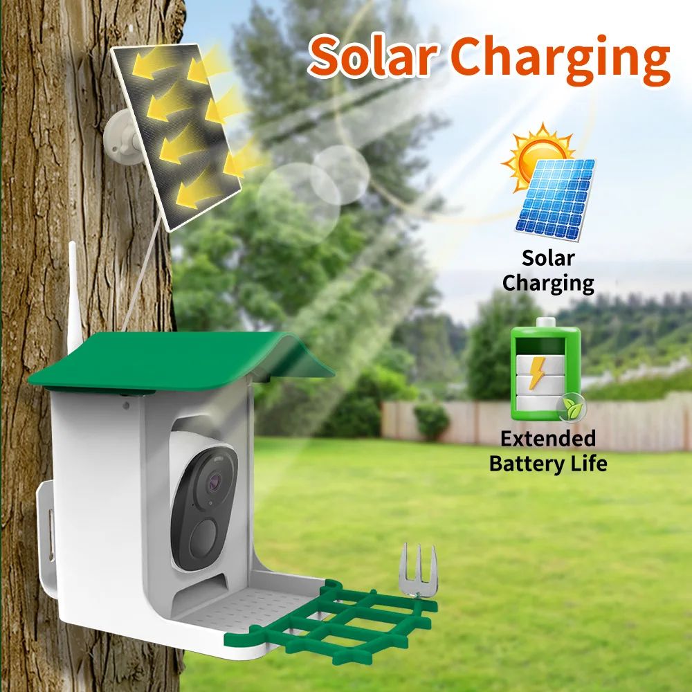 Smart Waterproof Bird Feeder Camera AI Bird Recognition product detail 3