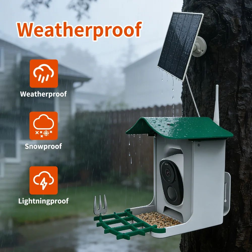 Smart Waterproof Bird Feeder Camera AI Bird Recognition product detail 6