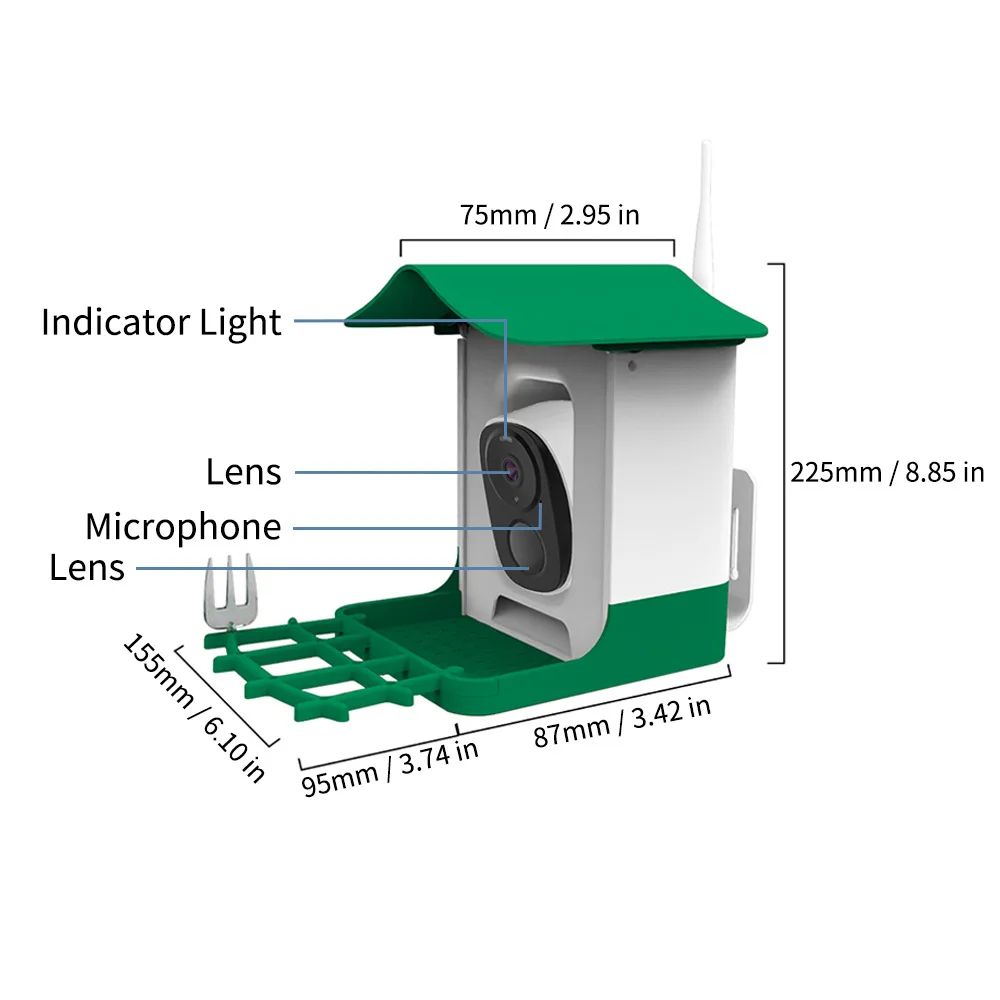 Smart Waterproof Bird Feeder Camera AI Bird Recognition product detail 10