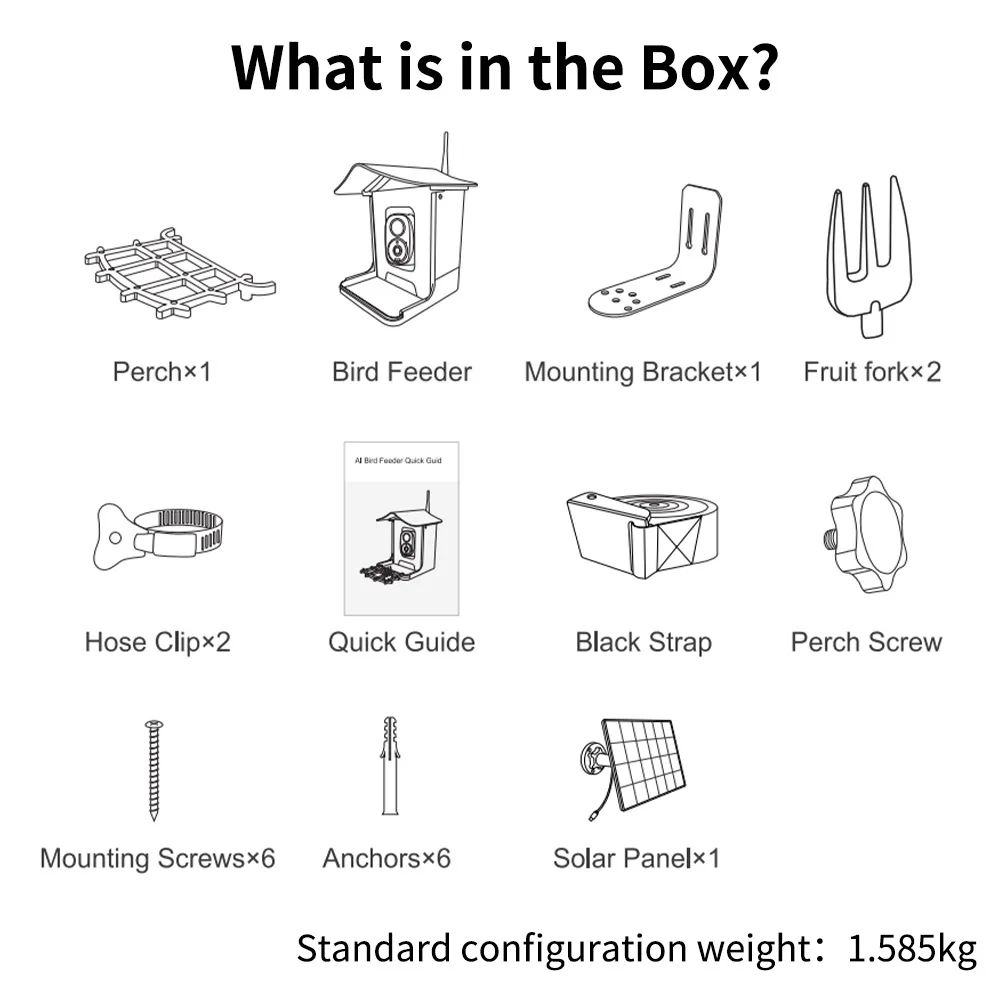 Smart Waterproof Bird Feeder Camera AI Bird Recognition product detail 11