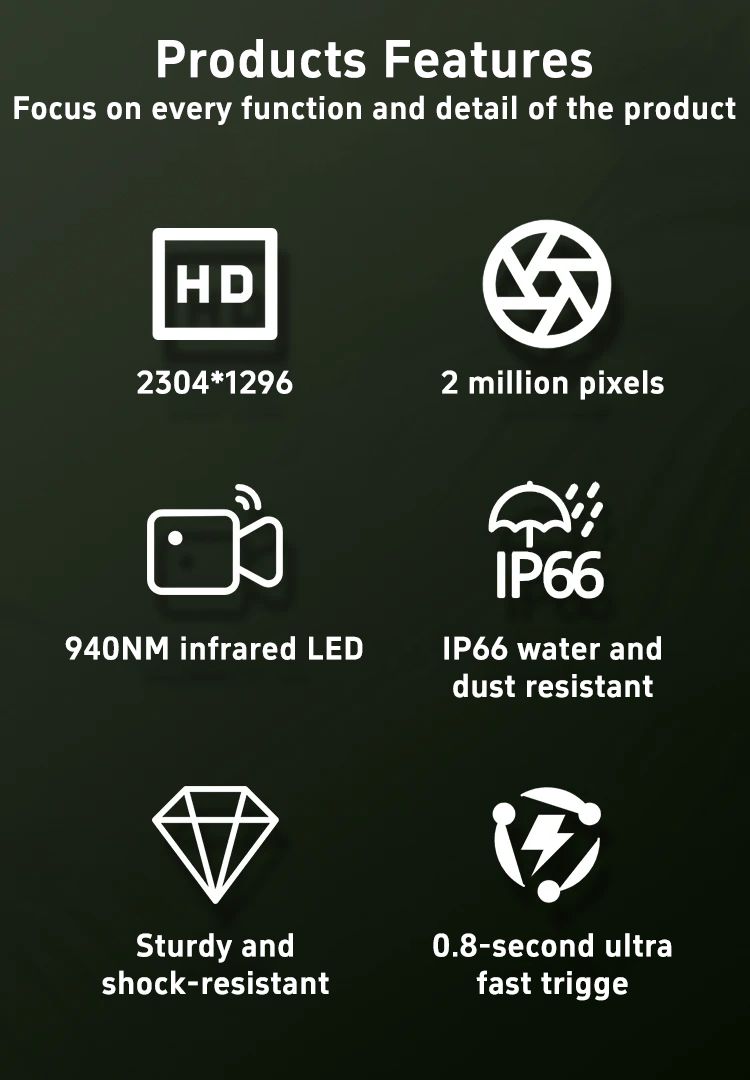 Solar 4G AI Hunting Camera Night Vision WiFi MinMax Outdoors product detail image 2