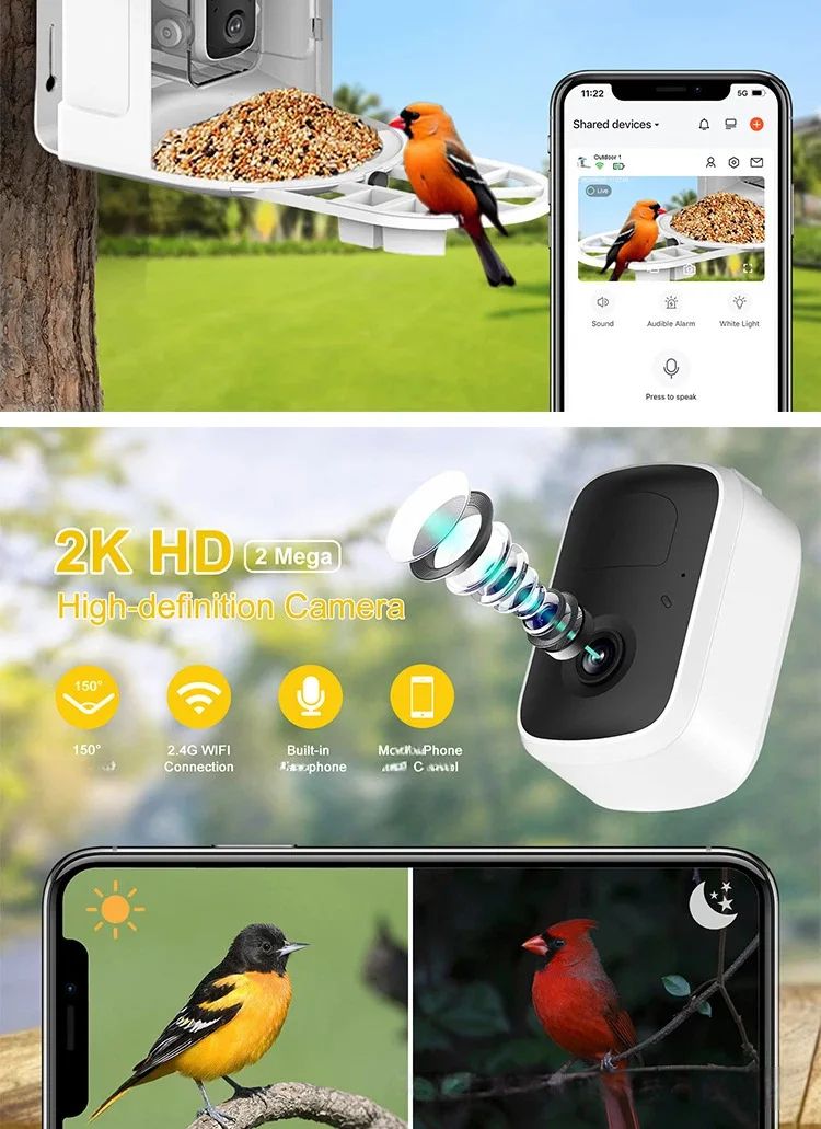 Solar AI Smart Bird Feeder with 3MP HD product detail 7