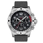 Solar Chronograph Watch Compass Bezel Tachymeter Fabric Band gallery 01