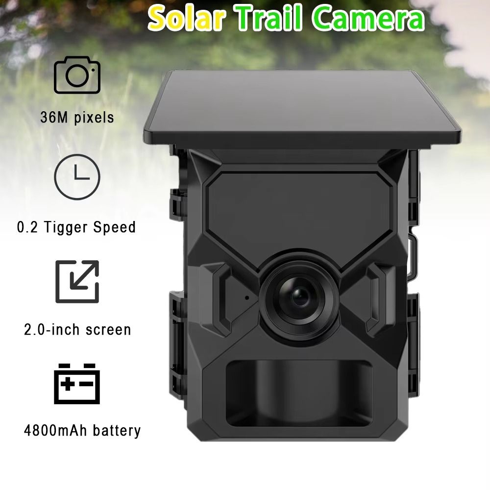 Solar Integrated Trail Camera 2K Video 36MP CMOS MinMax Outdoors product detail image 2