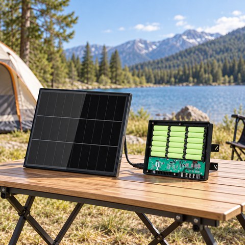 Solar Panel With Battery Rechargeable equipment in a relevant outdoor setting