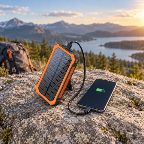 Solar Power Bank equipment in a relevant outdoor setting