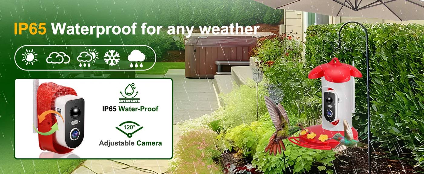 Solar Powered AI Hummingbird Feeder Camera 2K Live product detail 5
