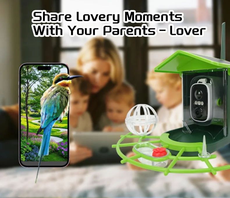 Solar Powered Auto-Capture Bird Feeder Plastic Material AI product detail 2