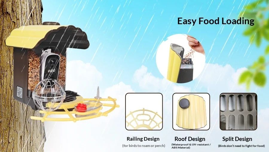 Solar Powered Automatic 1000+ Birds AI Recognition Smart product detail 5