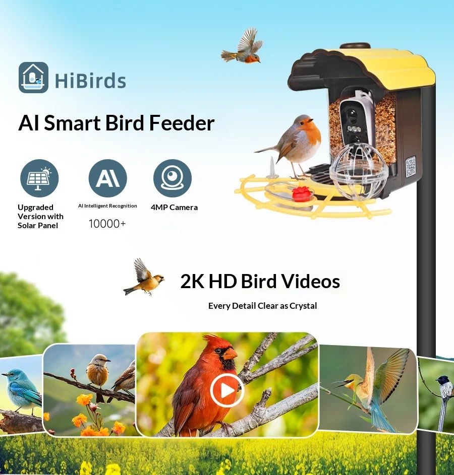 Solar Powered Automatic 1000+ Birds AI Recognition Smart product detail 6