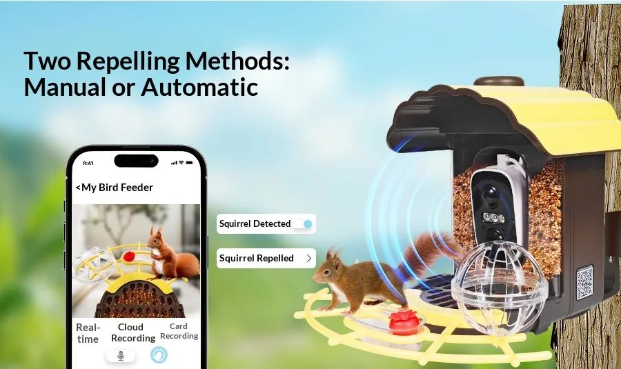 Solar Powered Automatic 1000+ Birds AI Recognition Smart product detail 7