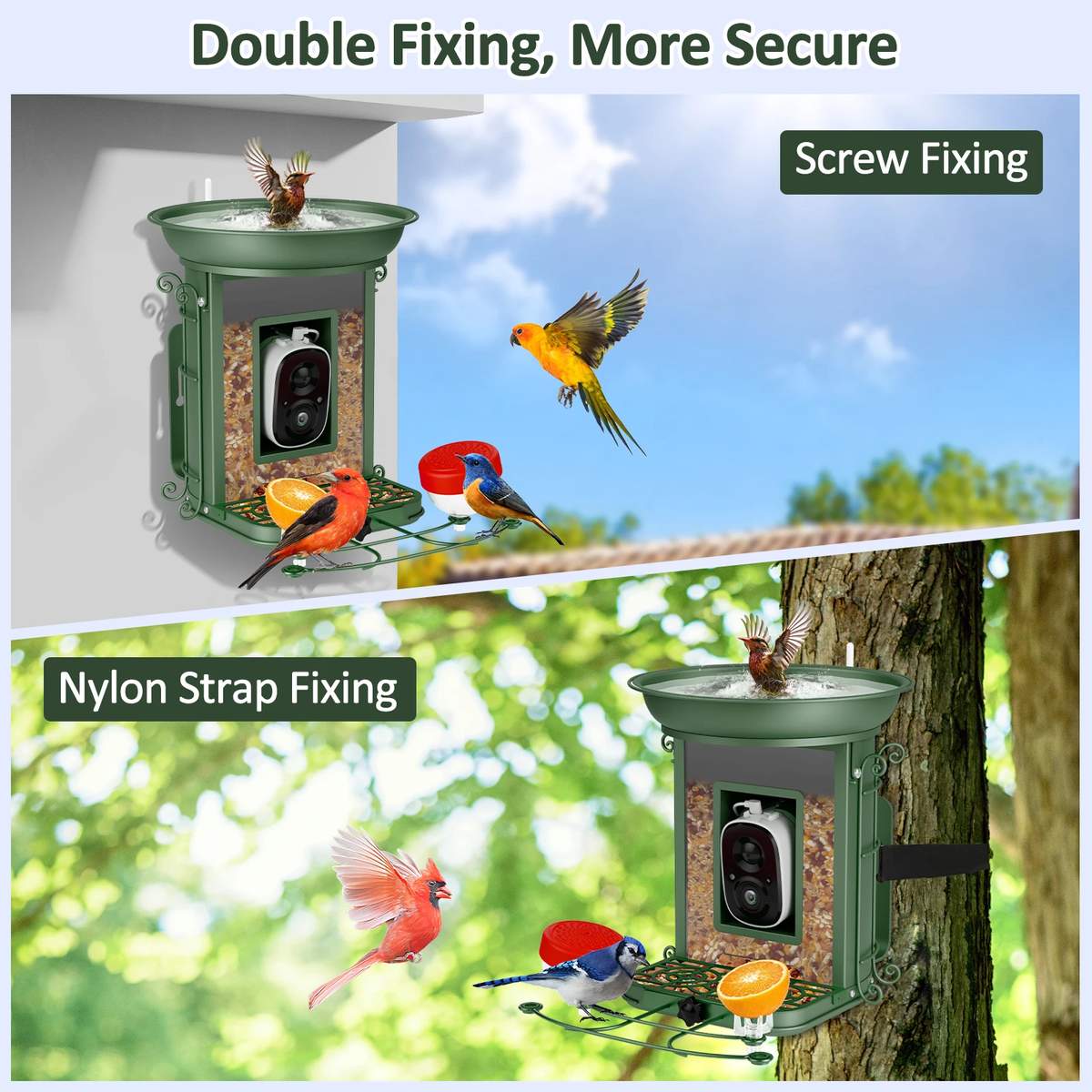 Solar Powered Smart Bird Feeder AI Camera Self-selecting product detail 4