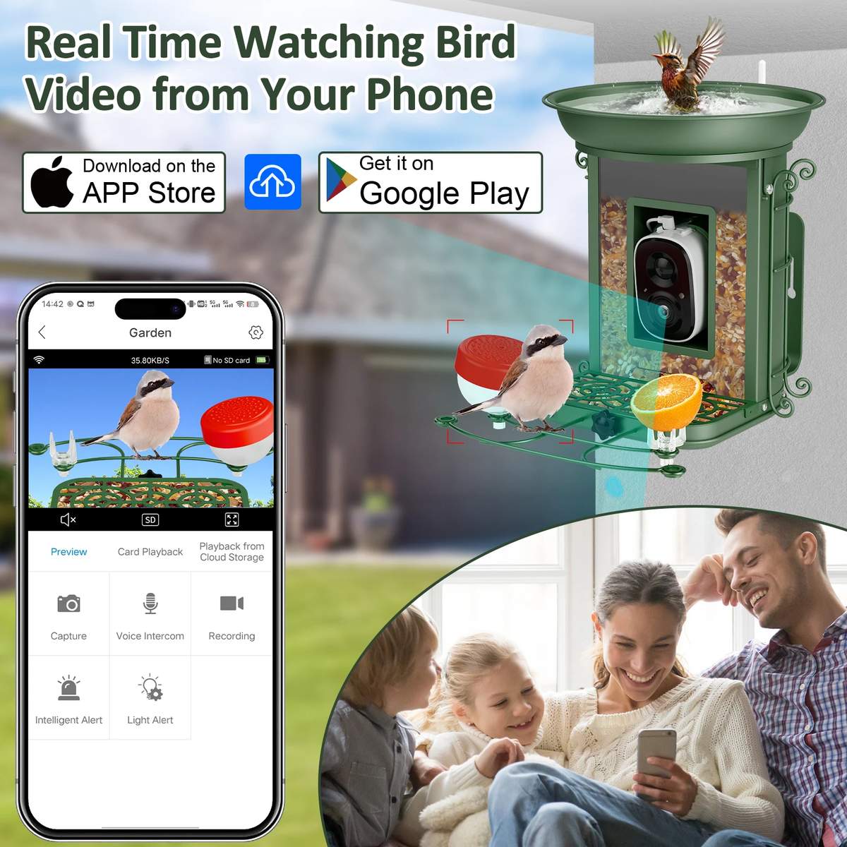 Solar Powered Smart Bird Feeder AI Camera Self-selecting product detail 5