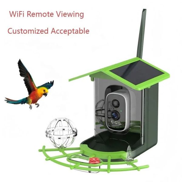 Solar Powered Waterproof Bird Feeder Camera Night Vision main