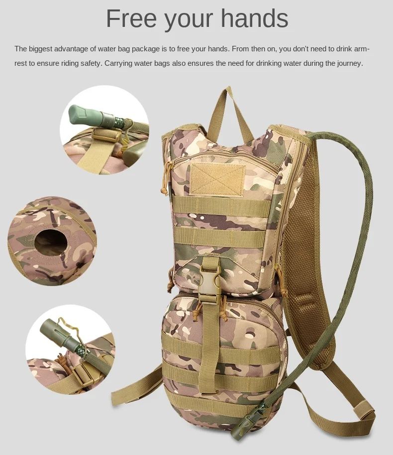 Sports Riding Tactical Water Backpack Polyester Hydration product detail 3