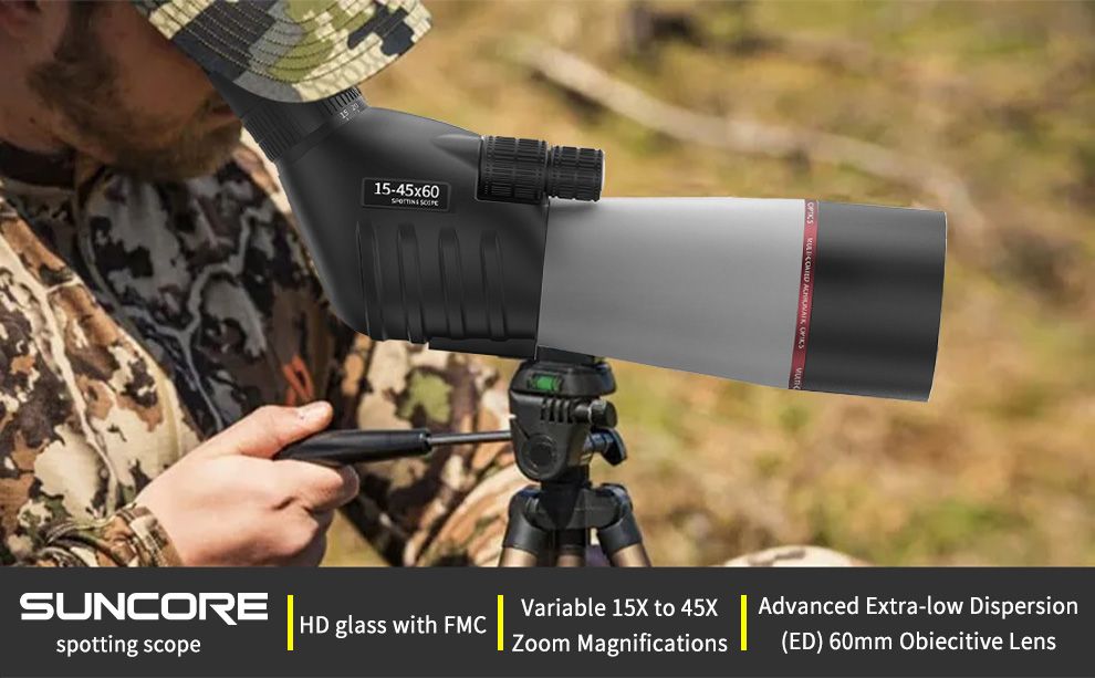 Spotting Scope 15-45X60 Bird Watching BAK4 Telescope with product detail 8