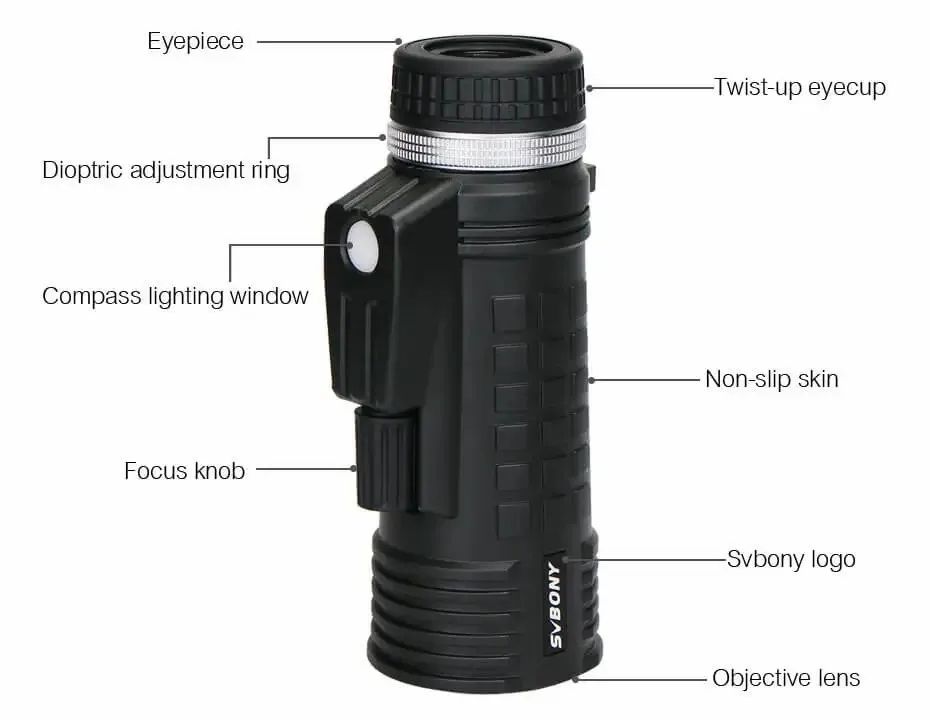 SV42 Monocular Telescope Built-in Compass Rangefinder 8x42 product detail 5
