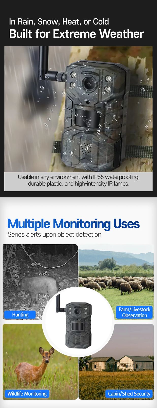T2 4G LTE Wireless Trail Camera CMOS IP65 MinMax Outdoors product detail image 8