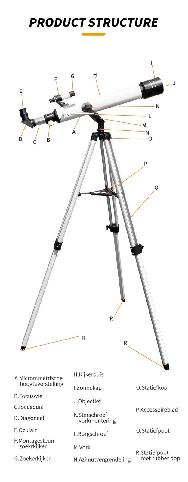 T70700 Refractor Astronomical Telescope for Star Watching product detail 4