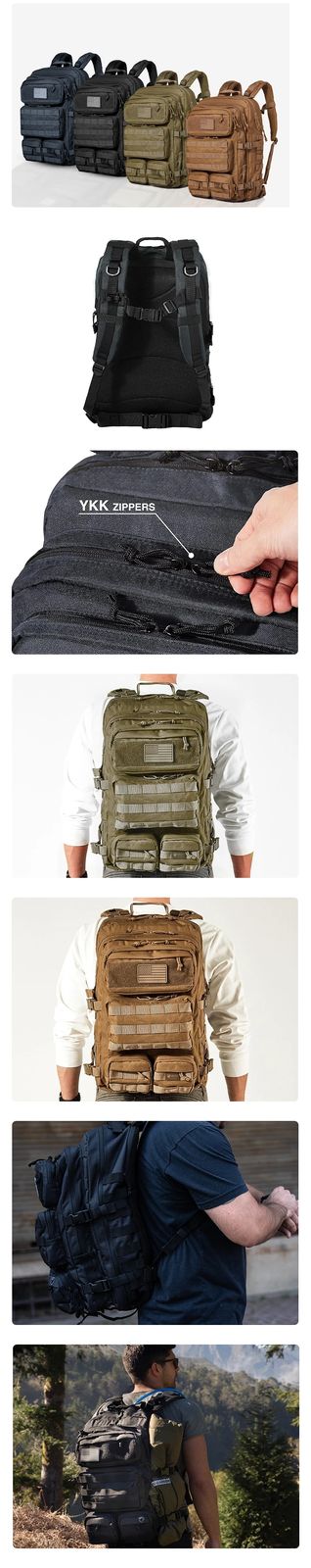 Tactical 50L Lightweight Water Resistant Moore Backpack product detail 5