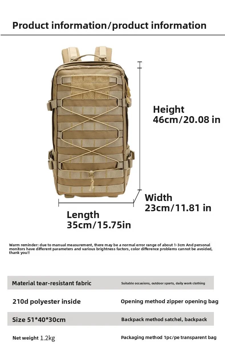 Tactical Backpack 1000D Wear-Resistant Tear-Resistant product detail 1