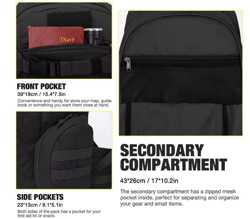 Tactical Backpack Oxford Large Capacity for Hiking Outdoor product detail 5
