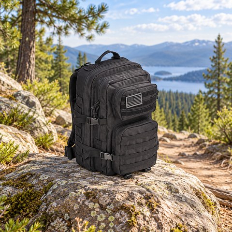 Tactical Backpacks equipment in a relevant outdoor setting