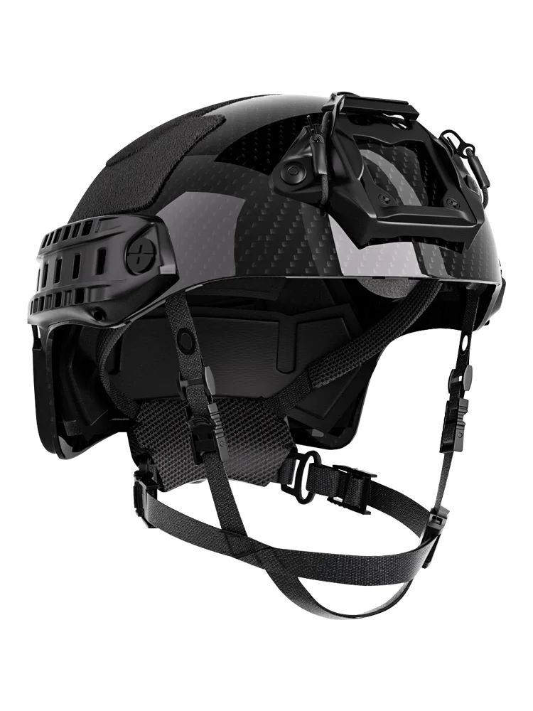 Tactical Carbon Fibre Helmet-Black 4mm Thick product detail 3