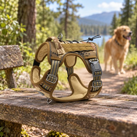 Tactical Dog Gear equipment in a relevant outdoor setting