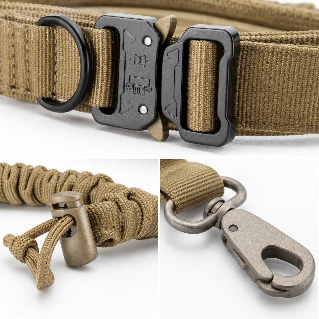 Tactical Dog Harness Set 3 Piece Tan MOLLE product detail 9