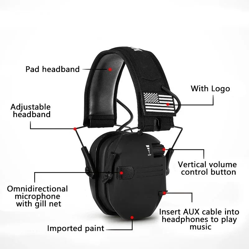 Tactical Earmuff Electronic Hearing Protection Shooting product detail 7