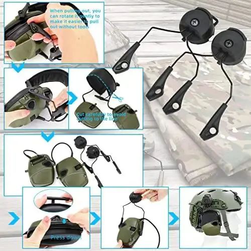Tactical Electronic Earmuff Impact Sports Headset with ABS product detail 8
