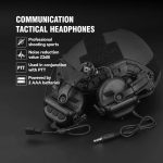 Tactical Electronic Hearing Protection Earmuffs, Adjustable gallery 02