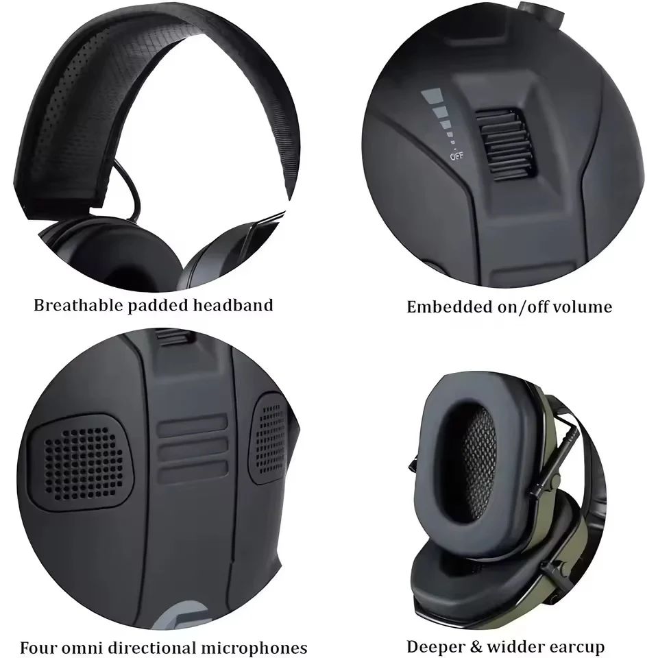 Tactical Electronic Shooting Earmuffs - 360° Sound product detail 2